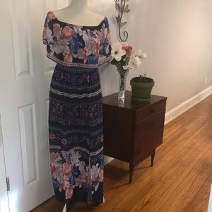 NWT Jealous Tomato Womens Casual Short Sleeve Off The Shoulder Maxi Dress Size S